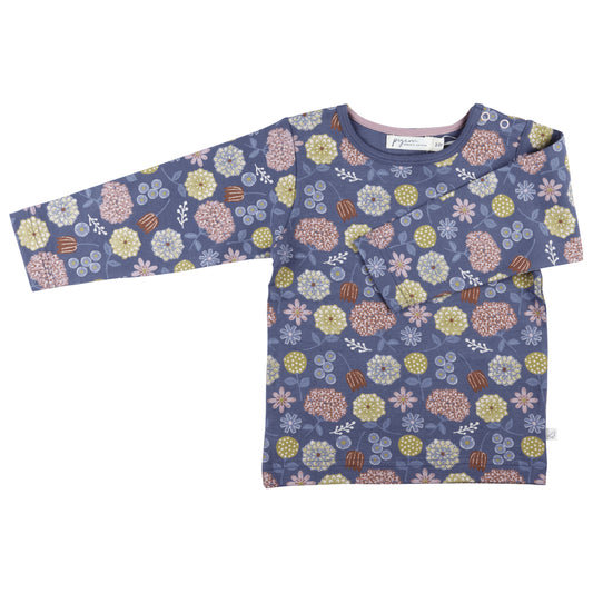 Pigeon Organics Girls' Long Sleeved T-Shirt- Winter Bloom