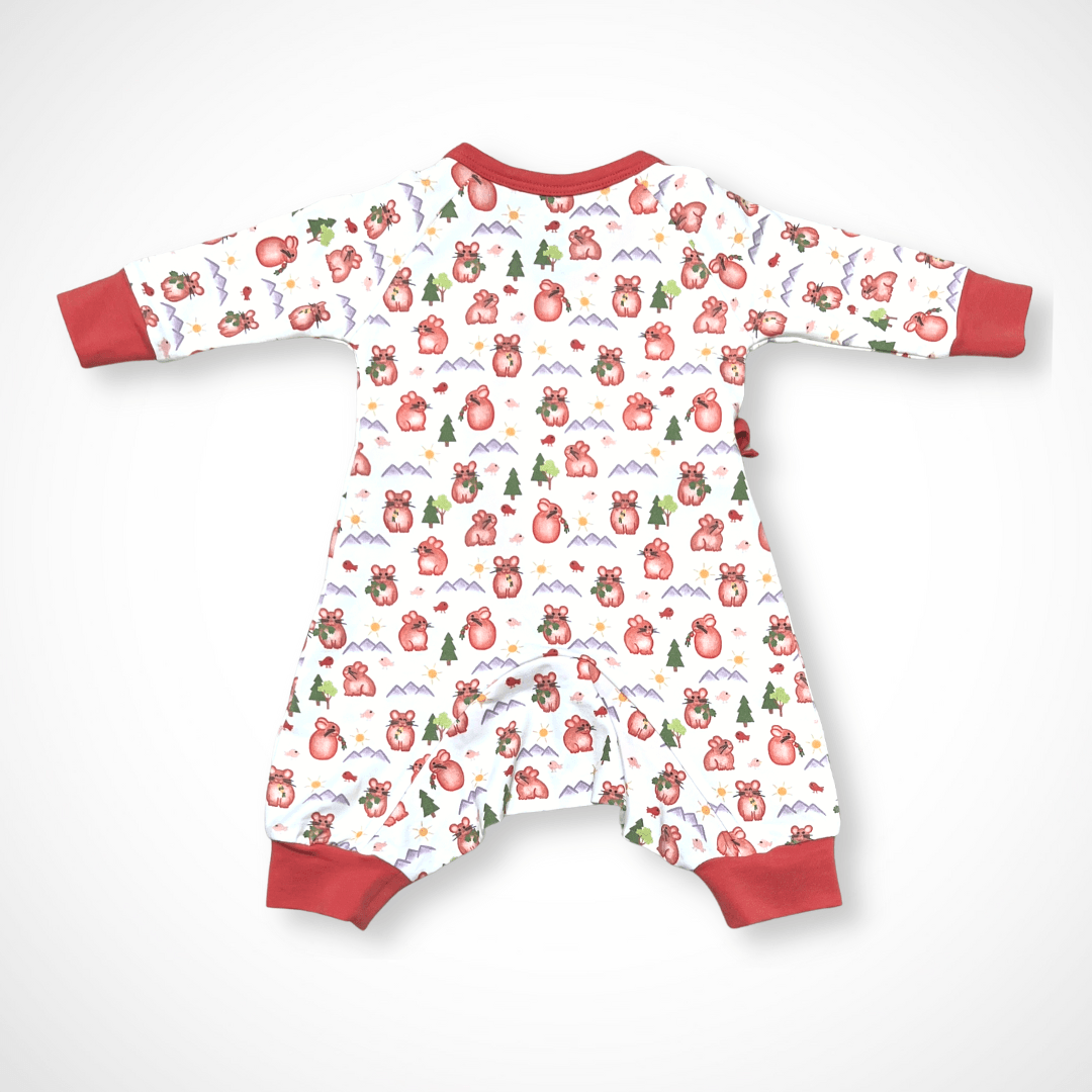 Kolorful Organic Pima Cotton Babies' Kimono Romper- Pika