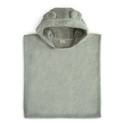 Mushie Organic Cotton Hooded Poncho Towel With Bear Ears