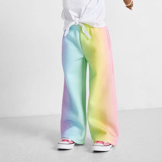 Rainbow Wide-Leg Joggers - Organic Cotton & Recycled Polyester | Rebloomed Kids