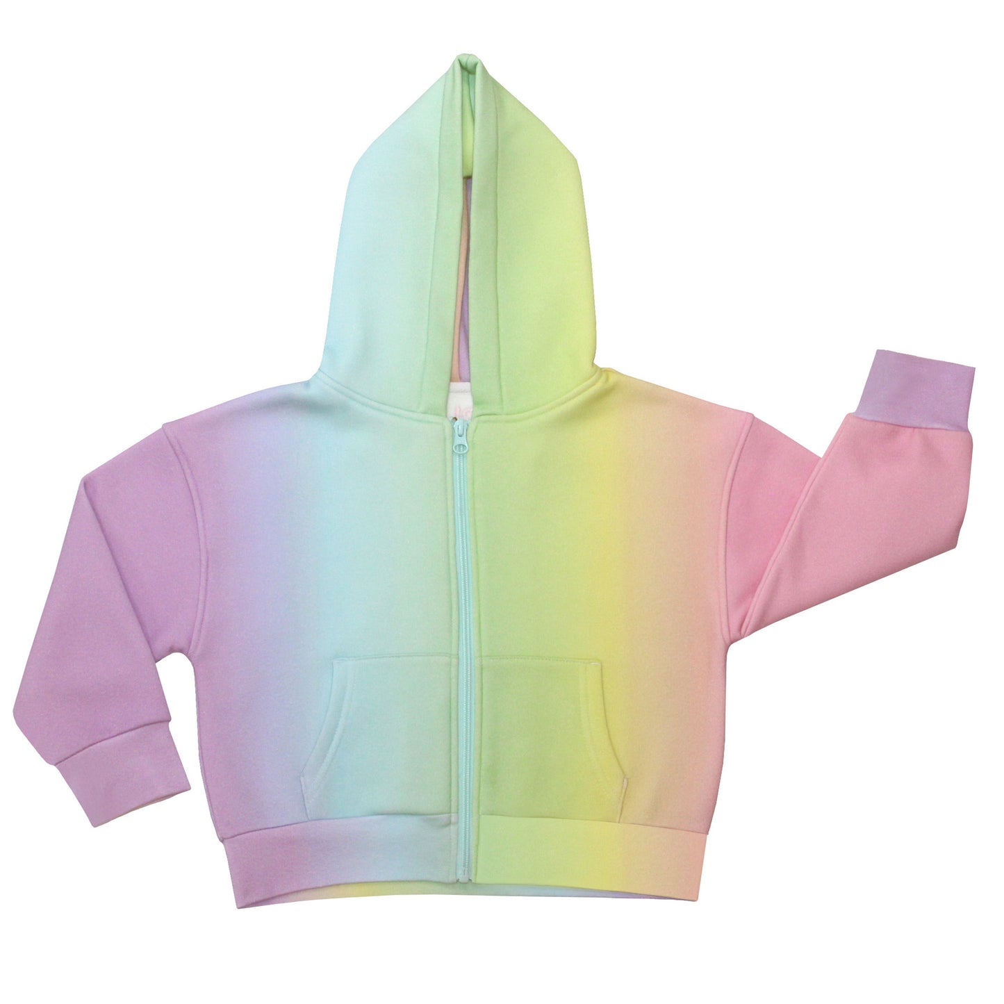 Rainbow Zip-Up Hoodie - Organic Cotton & Recycled Polyester | Rebloomed Kids