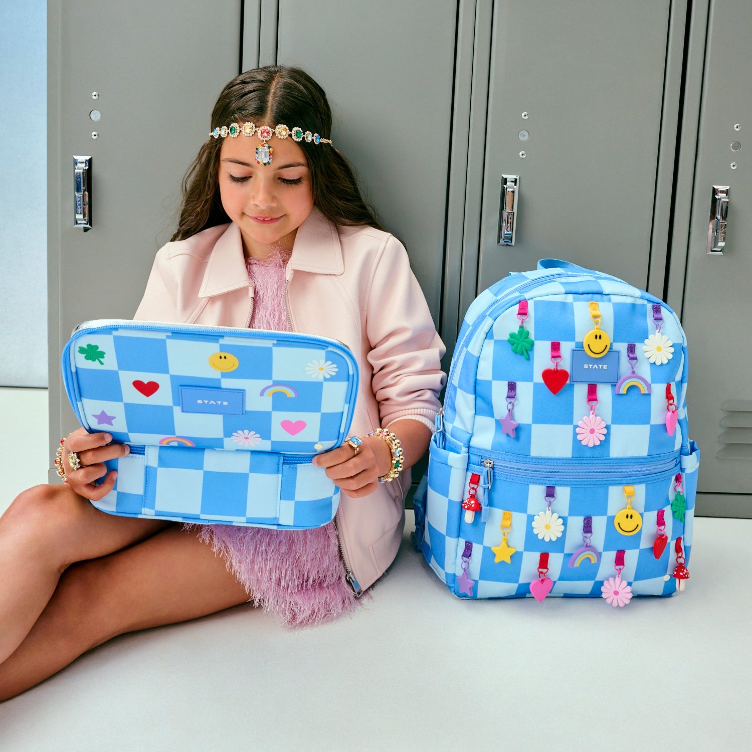 State Bags Rodgers Lunch Box - Charms Blue Check