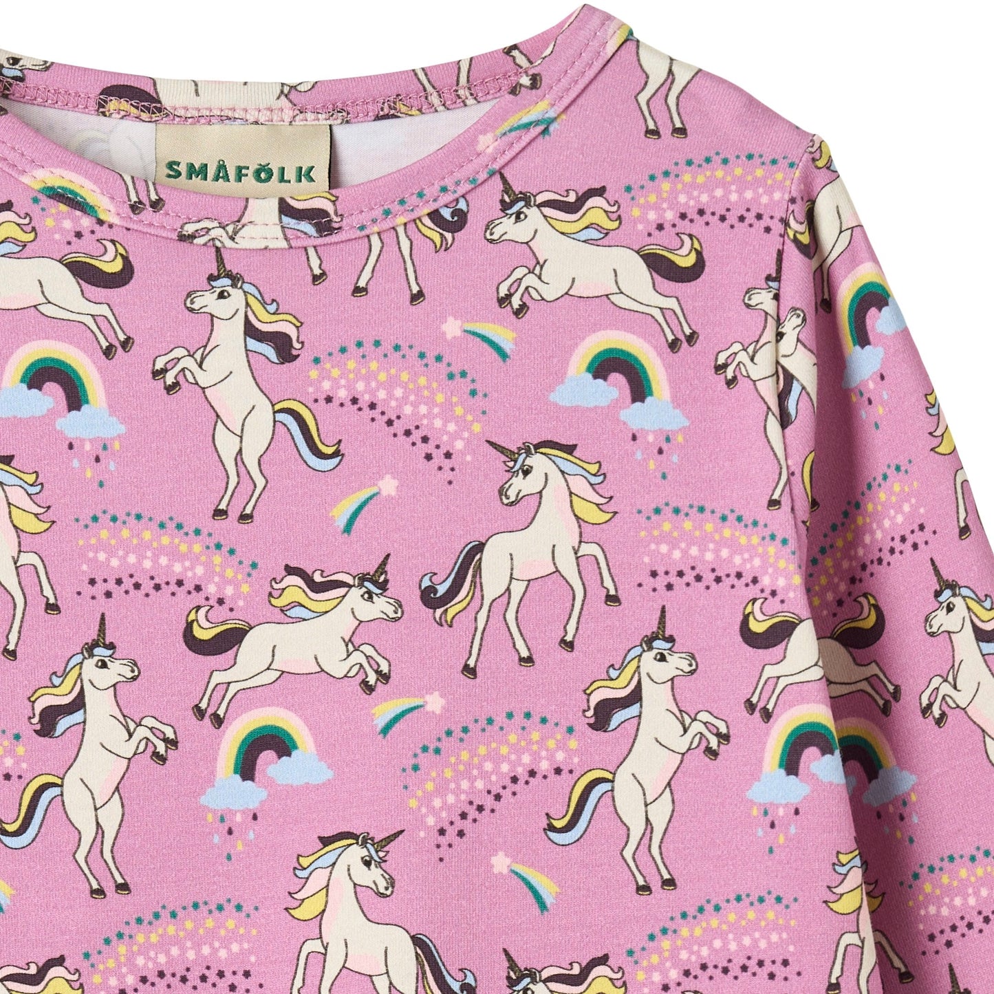 Smafolk Organic Cotton Long Sleeve Dress - Unicorns
