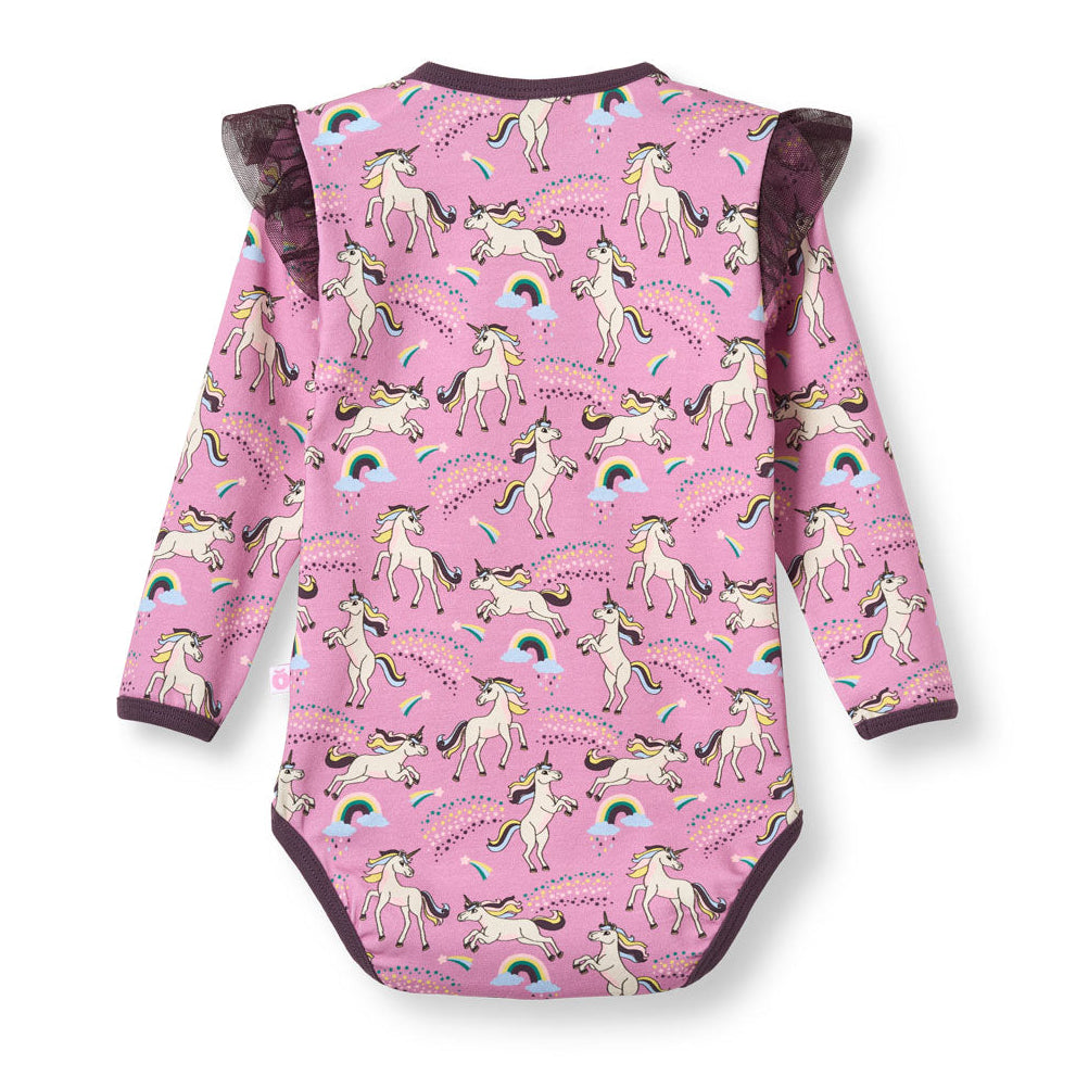 Smafolk Organic Cotton Long Sleeve Bodysuit - Unicorns