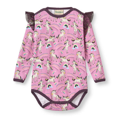 Smafolk Organic Cotton Long Sleeve Bodysuit - Unicorns