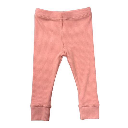 Bamboo/Cotton Ribbed Leggings - Mellow Rose
