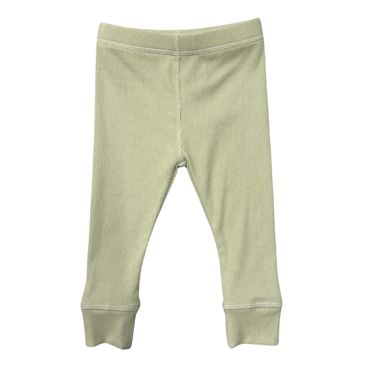Bamboo/Cotton Ribbed Leggings - Sage