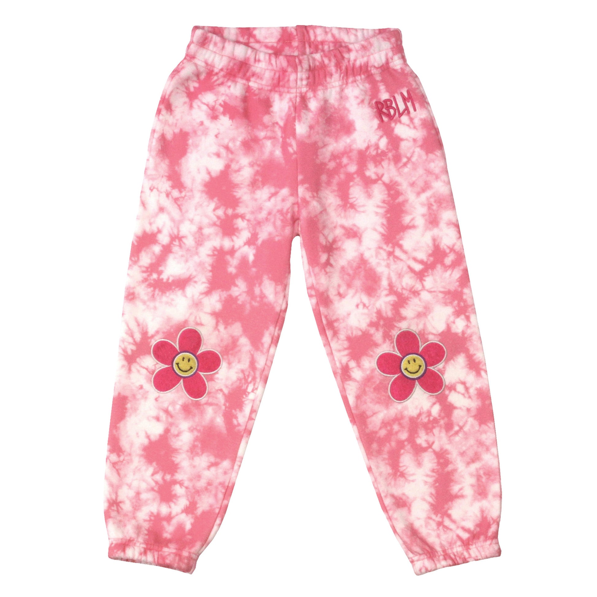 Smiley Tie-Dye Joggers - Organic Cotton & Recycled Polyester | Rebloomed Kids