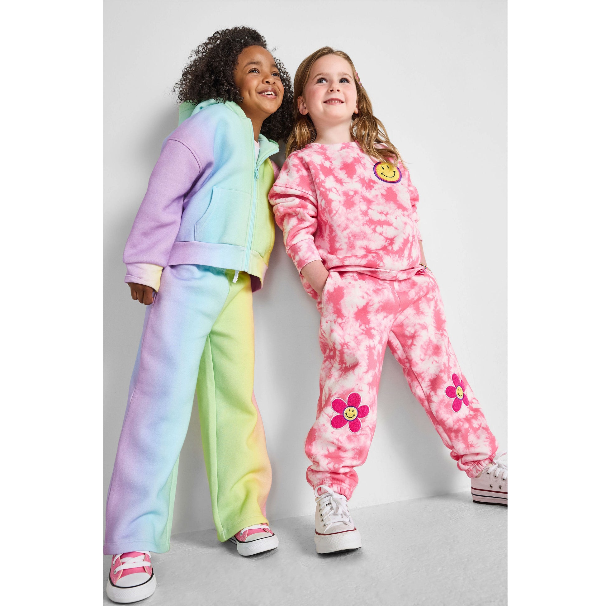 Smiley Tie-Dye Crewneck Sweatshirt - Organic Cotton & Recycled Polyester | Rebloomed Kids