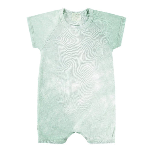 PAIGELAUREN Eco Cotton Marble Shortall Onesie