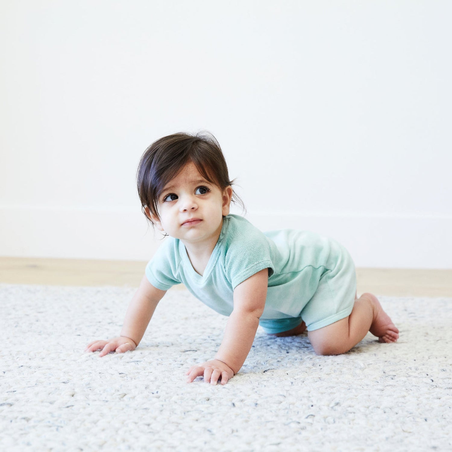 PAIGELAUREN Eco Cotton Marble Shortall Onesie