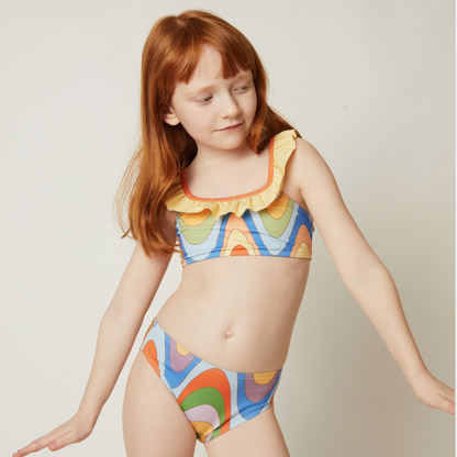 Recycled Polyester Ruffle Bikini - Groovy