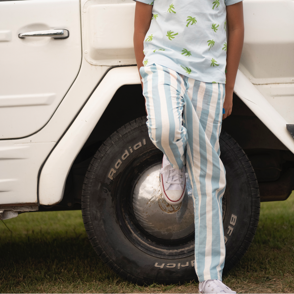 Linen Striped Cabana Pant