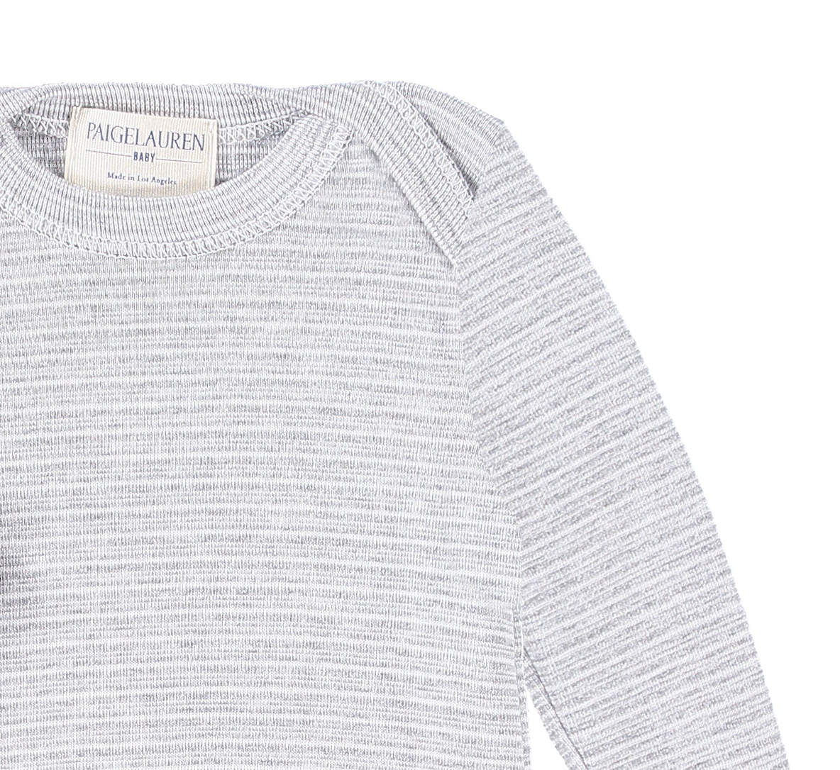 PAIGELAUREN Rib Footie Pajama | Organic Cotton, Made in LA