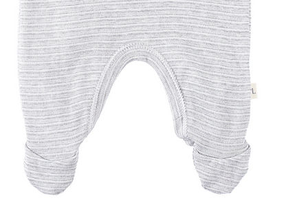 PAIGELAUREN Rib Footie Pajama | Organic Cotton, Made in LA