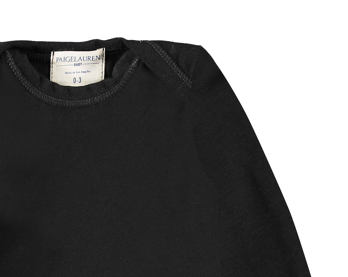 PAIGELAUREN Rib Footie Pajama | Organic Cotton, Made in LA