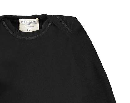 PAIGELAUREN Rib Footie Pajama | Organic Cotton, Made in LA