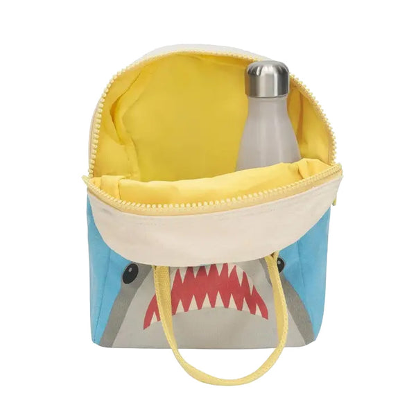Fluf organic Zipper lunch bag - shark