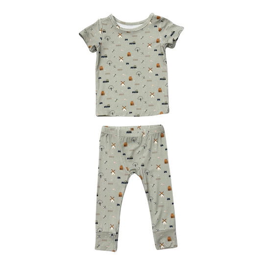 Kids Bamboo Viscose Short Sleeve Lounge Set - Pajamas | babysprouts