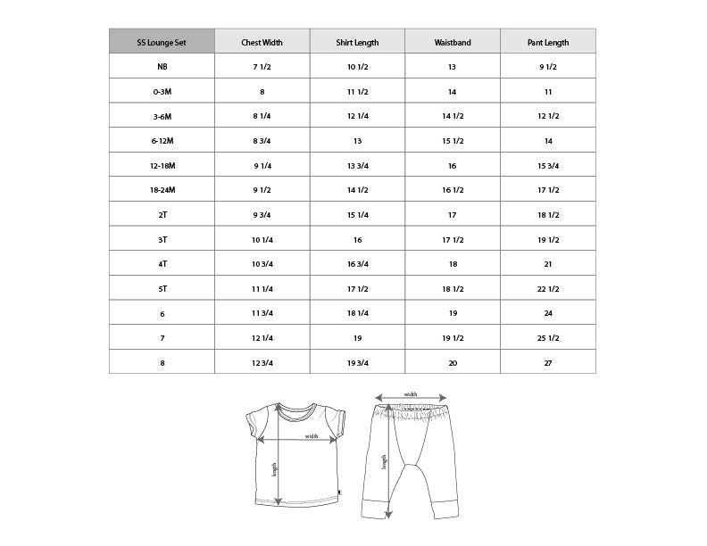 Kids Bamboo Viscose Short Sleeve Lounge Set - Pajamas | babysprouts