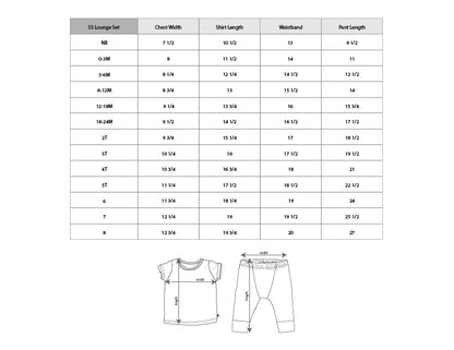 Kids Bamboo Viscose Short Sleeve Lounge Set - Pajamas | babysprouts