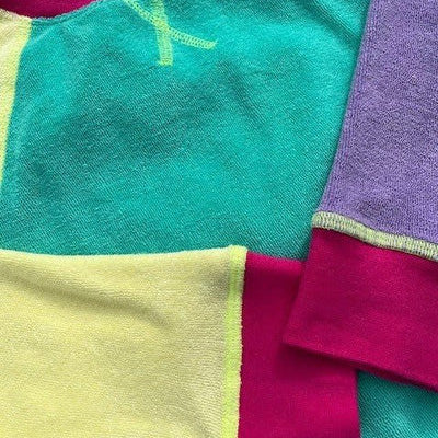 Slugs & Snails Raglan terry sweatshirt- neon colorblock