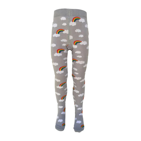 Slugs & Snails Organic Tights- gray rainbows