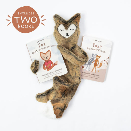 Slumberkins Fox Snuggler & Coping with Change Books Set for Kids