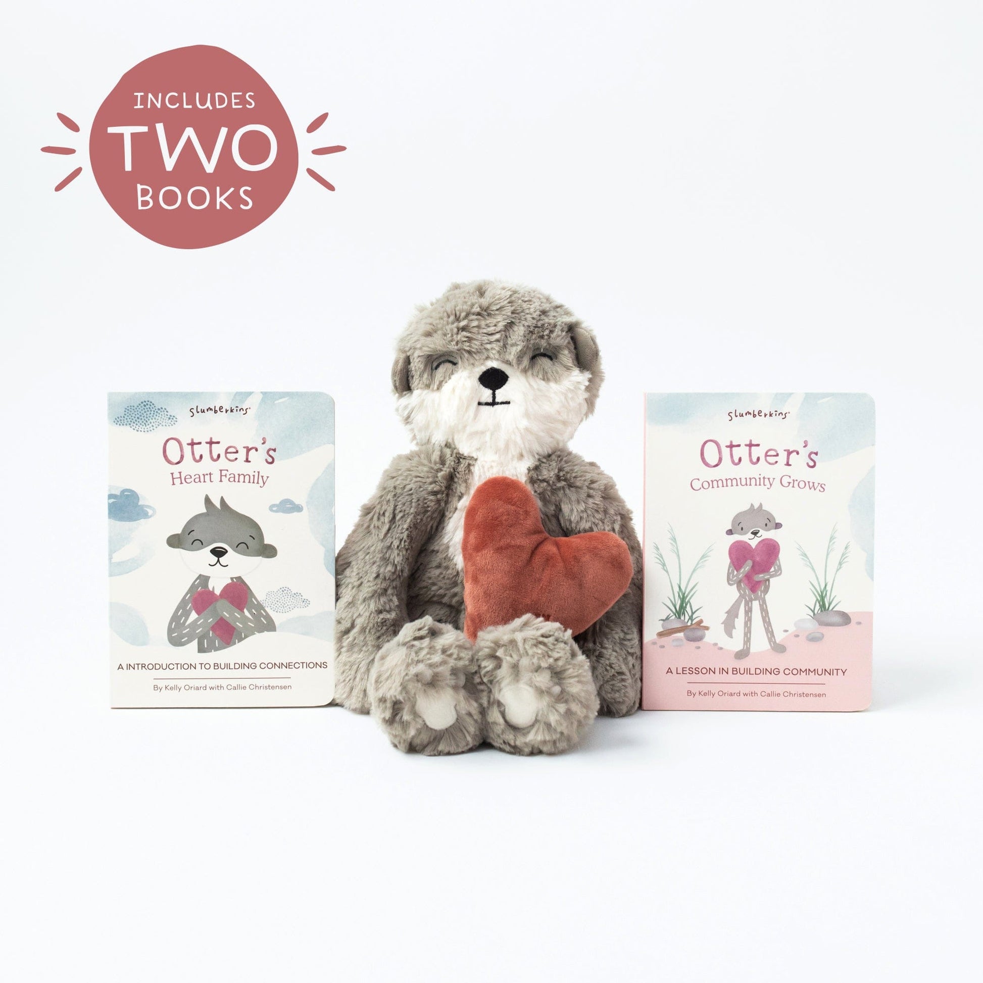 Slumberkins Otter Kin Plush & Building Connections Books Set for Kids