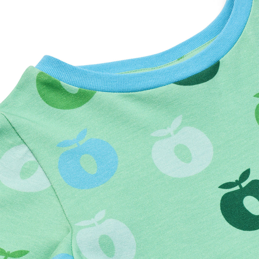 Småfolk Organic Long Sleeved Kids' T-shirt- Apples, Spring Meadow