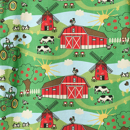 Småfolk Organic Long Sleeved Boys' T-shirt- Farm, Green