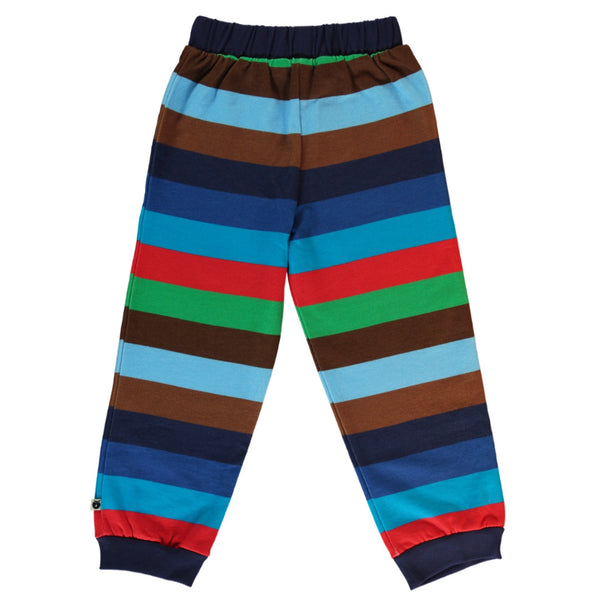 Smafolk organic Sweatpants- medieval blue striped, back