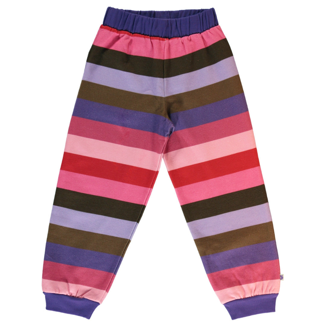 Smafolk organic Sweatpants- purple heart striped