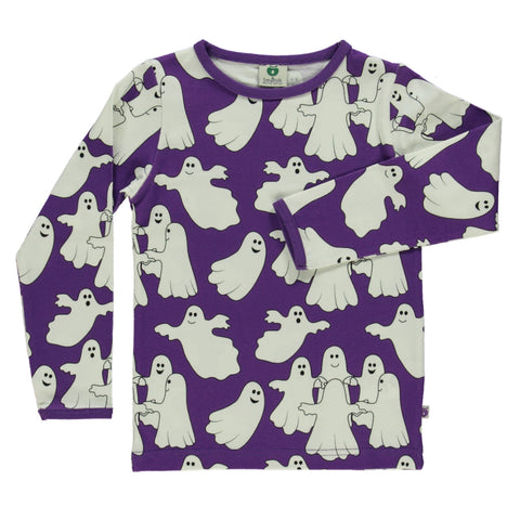 Smafolk organic Ghosts t-shirt, purple heart