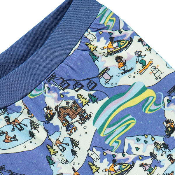 Smafolk organic Pajamas- winter landscape, closeup