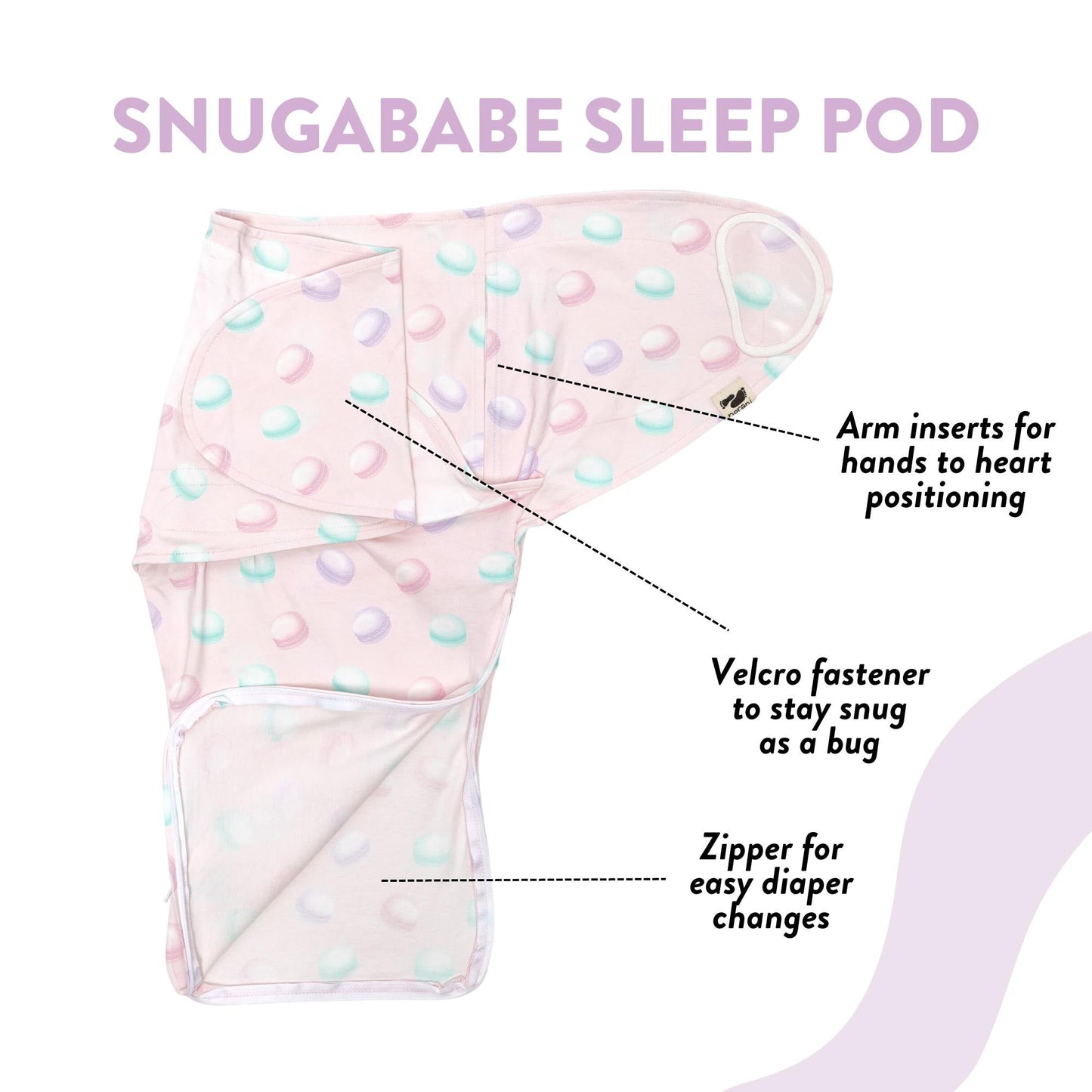 Macarons Organic Swaddle Sleep Pod | Norani Baby
