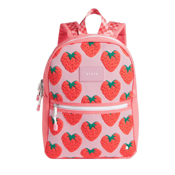 State Bags Kane kids mini travel backpack- strawberries