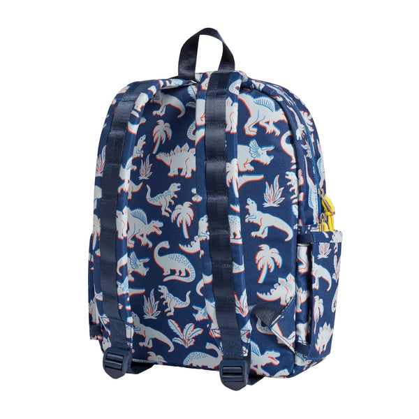 State Bags Kane kids backpack- navy dino, back