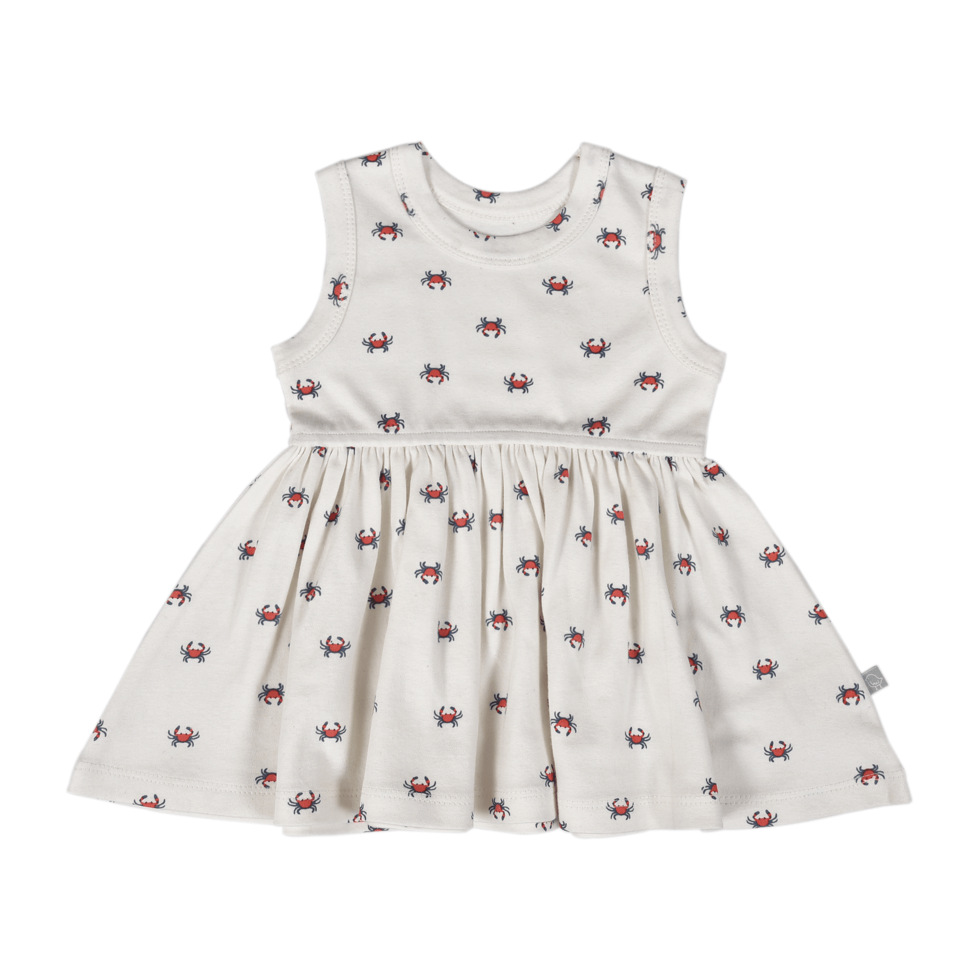 Finn + Emma Organic Cotton Crab Print Tank Twirl Dress for Baby & Toddler