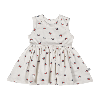 Finn + Emma Organic Cotton Crab Print Tank Twirl Dress for Baby & Toddler