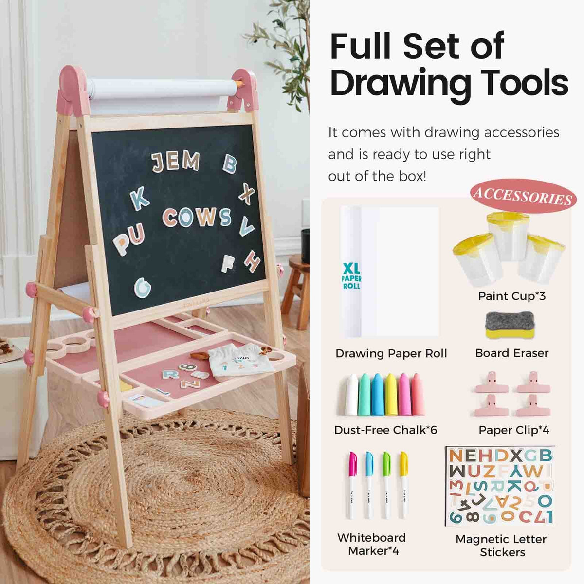 Magnitales Easel & Paper Roll Set