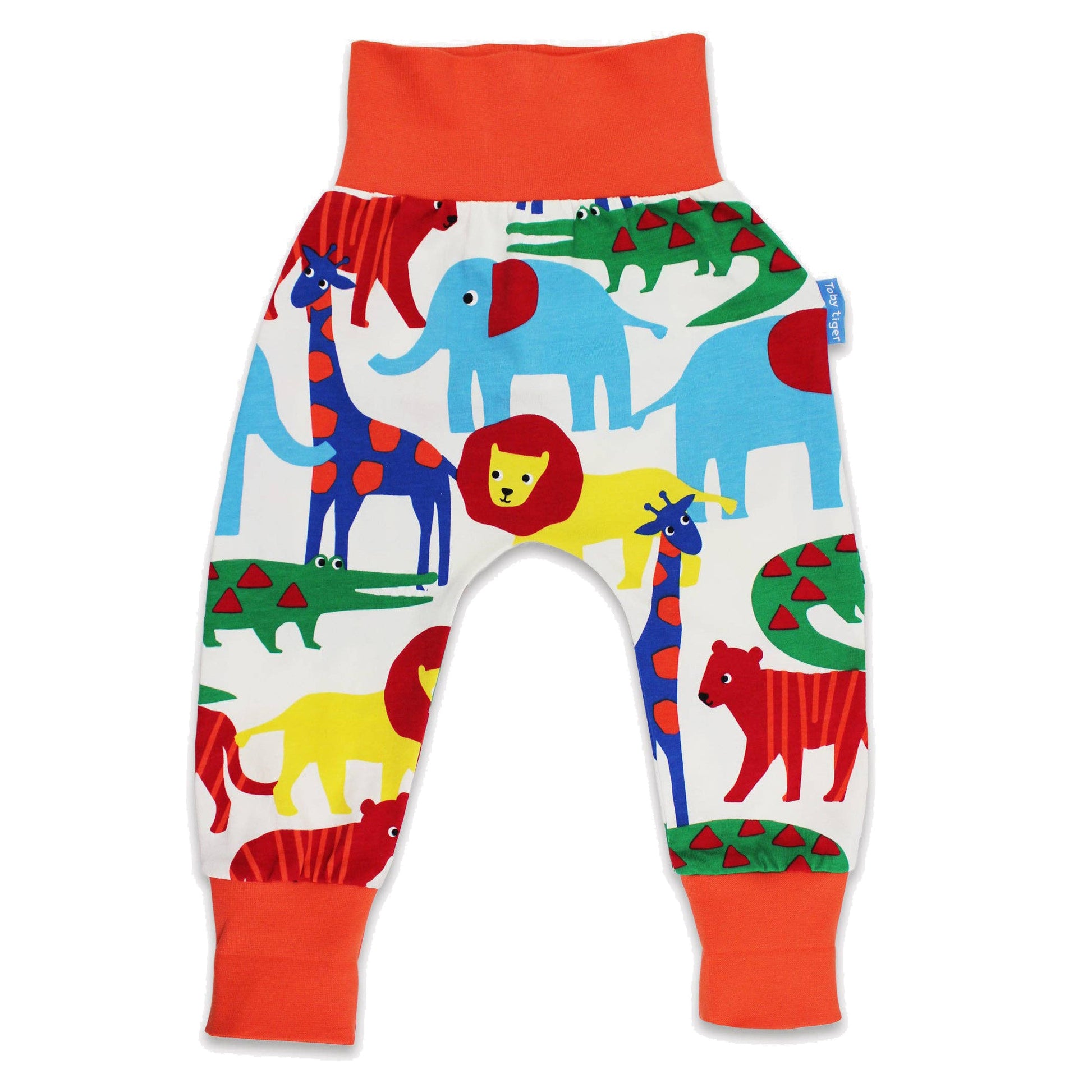 Organic Cotton Safari Print Kids Pants | Toby Tiger