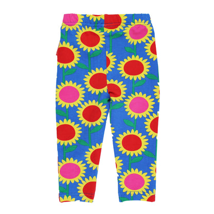 Organic Cotton Sunflower & Bee Print Kids Leggings | Toby Tiger