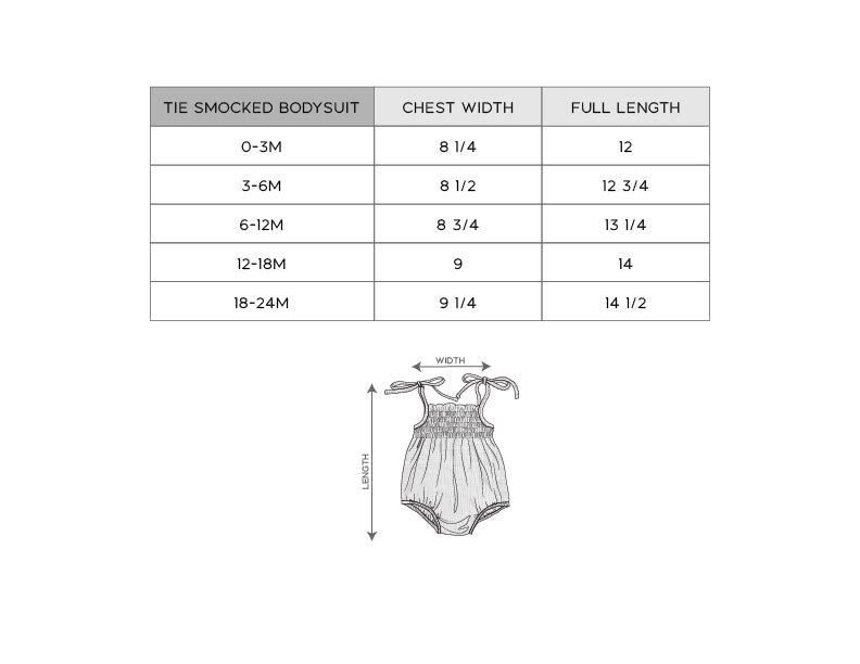 Cotton Tie-Smocked Bodysuit - American Cowgirl