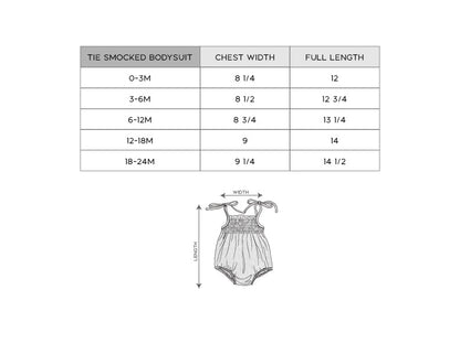 Cotton Tie-Smocked Bodysuit - American Cowgirl