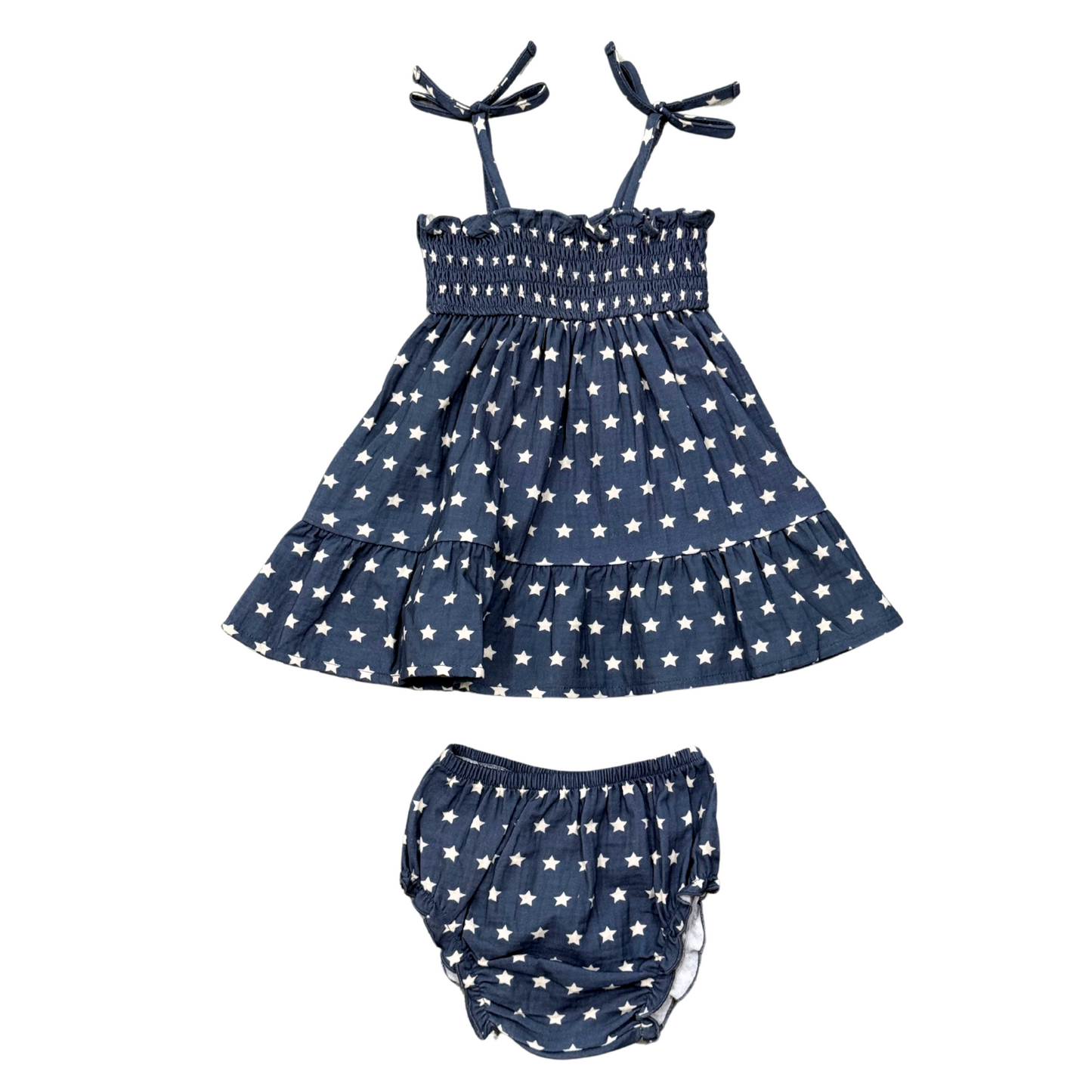 Cotton Tiered Mini Dress Set - American Stars