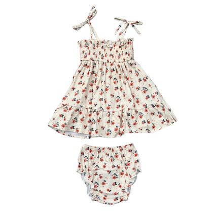 Cotton Tiered Mini Dress Set - American Stars