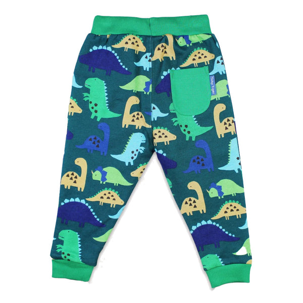 Toby Tiger organic Joggers- dinosaur print, back