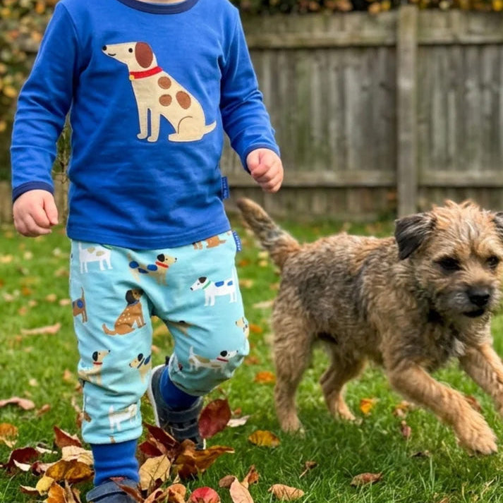 Toby Tiger Organic Cotton Pants - Dog Print