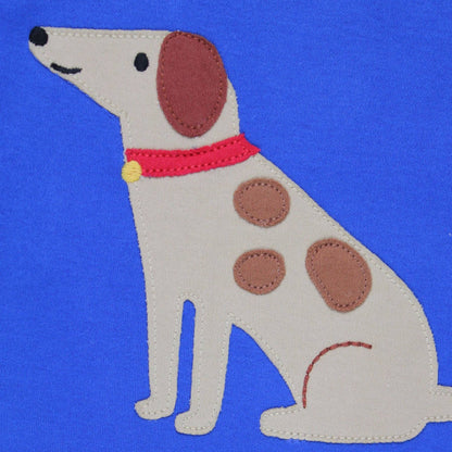 Toby Tiger Organic Cotton Long Sleeve T-Shirt - Dog Appliqué